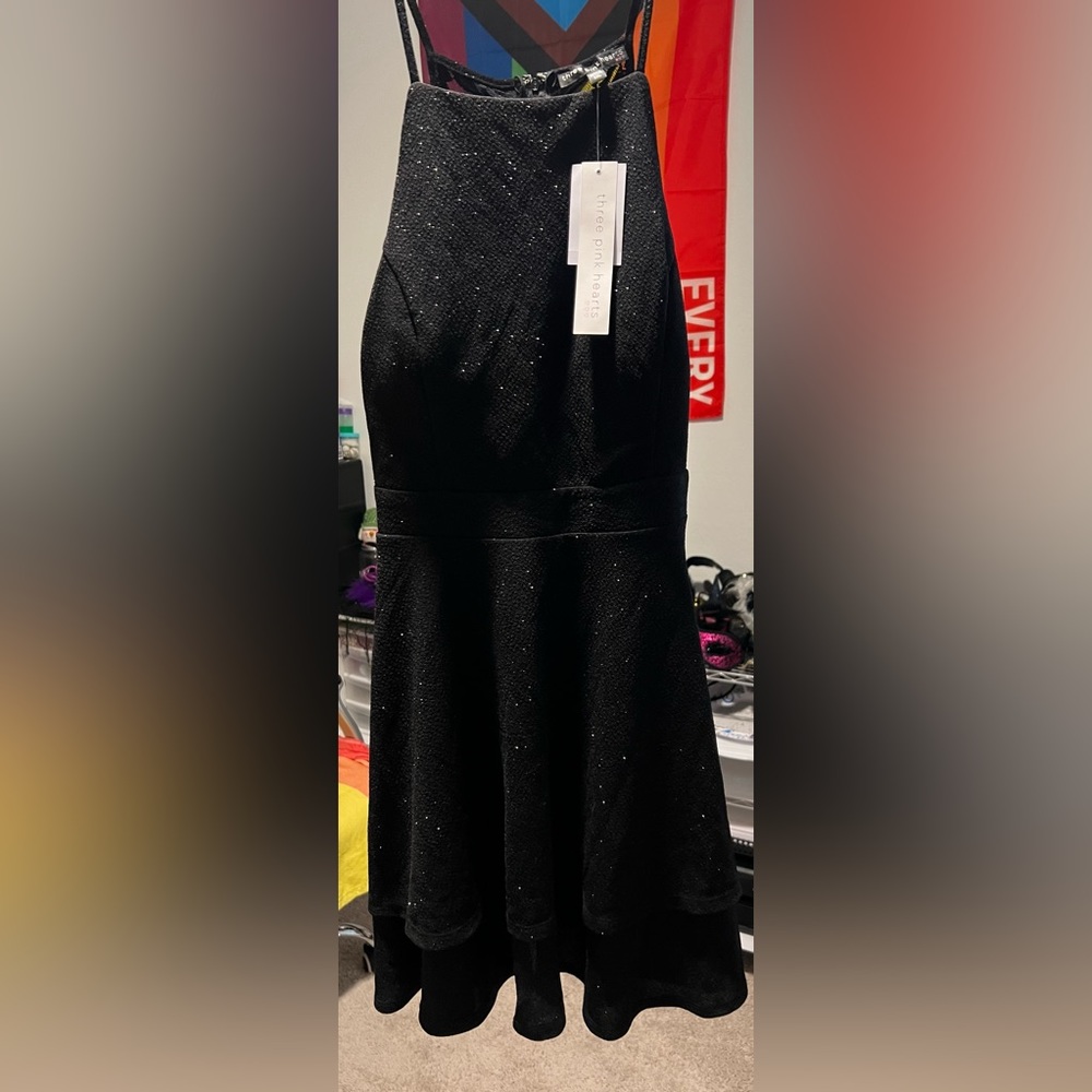 Black shimmery holiday/party dress XXL